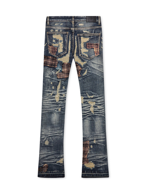 Valabasas Sigma Stacked Flare Jean - Vintage Blue