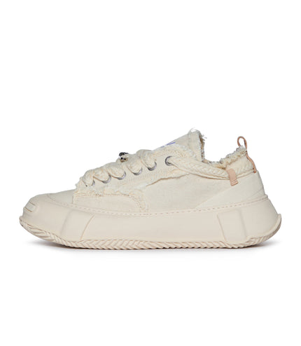 Valabasas "Vision" Low Top Shoes - Cream Leather