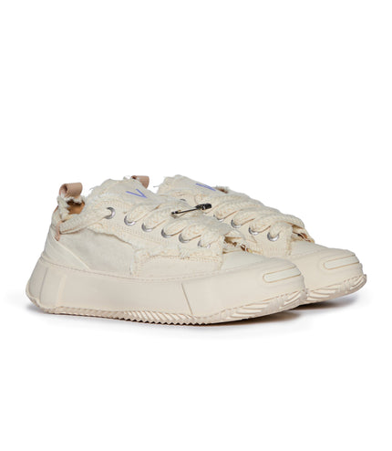 Valabasas "Vision" Low Top Shoes - Cream Leather