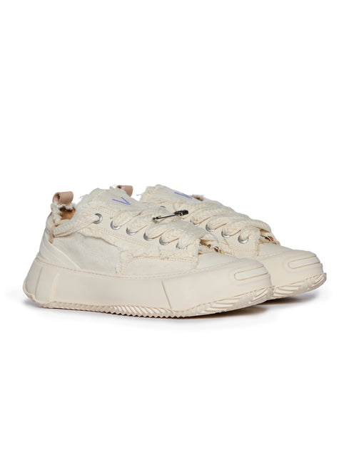 Valabasas "Vision" Low Top Shoes - Cream Leather