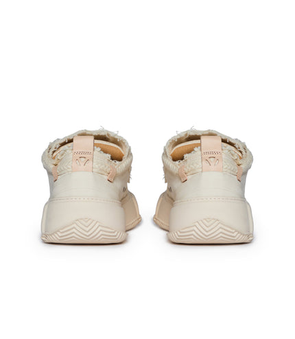 Valabasas "Vision" Low Top Shoes - Cream Leather