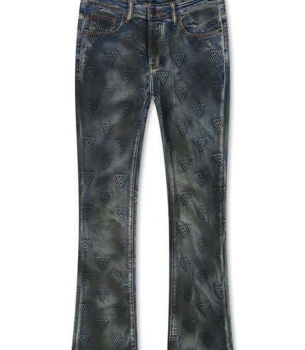 Valabasas Tagged Stacked Denim - Dirty Blue
