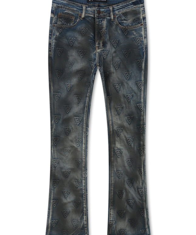 Valabasas Tagged Stacked Denim - Dirty Blue