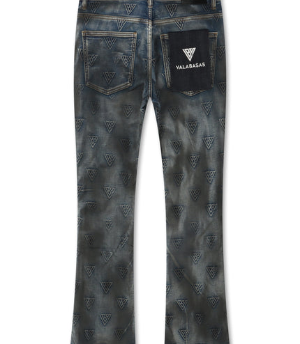 Valabasas Tagged Stacked Denim - Dirty Blue