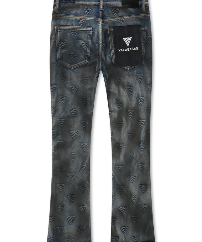 Valabasas Tagged Stacked Denim - Dirty Blue
