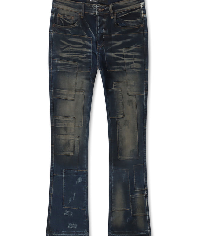 Valabasas Bricks Stacked Denim - Dirty Blue