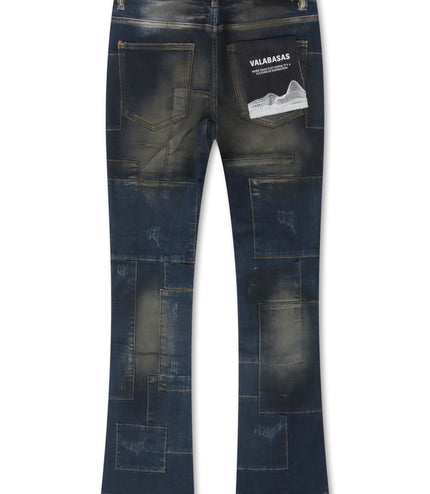 Valabasas Bricks Stacked Denim - Dirty Blue