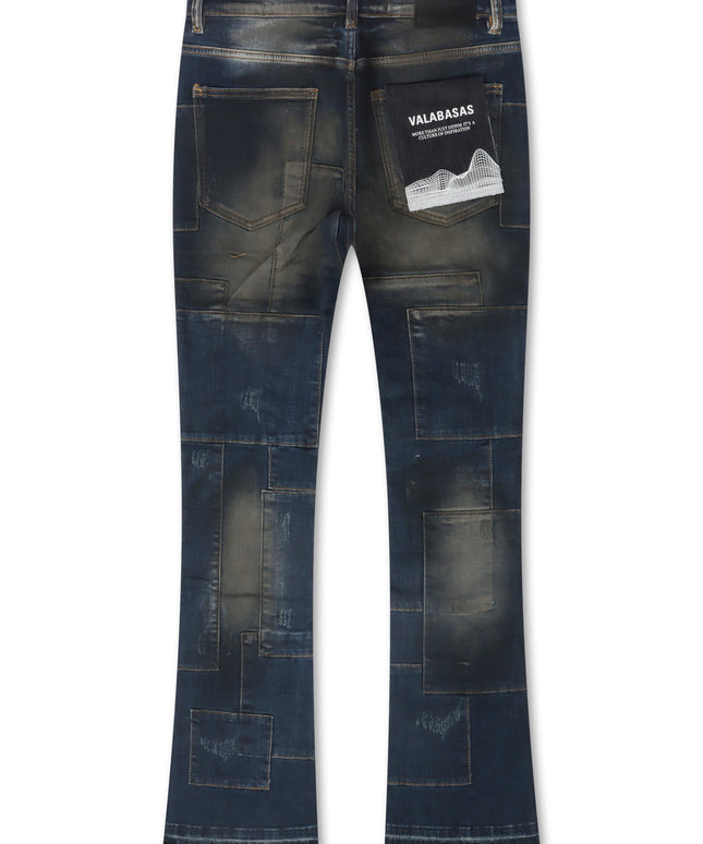 Valabasas Bricks Stacked Denim - Dirty Blue