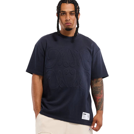 Memory Lane Monogram Embossed Tee - Vintage Black