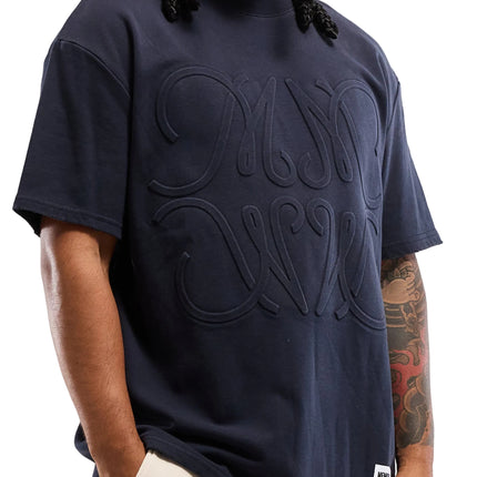 Memory Lane Monogram Embossed Tee - Vintage Black