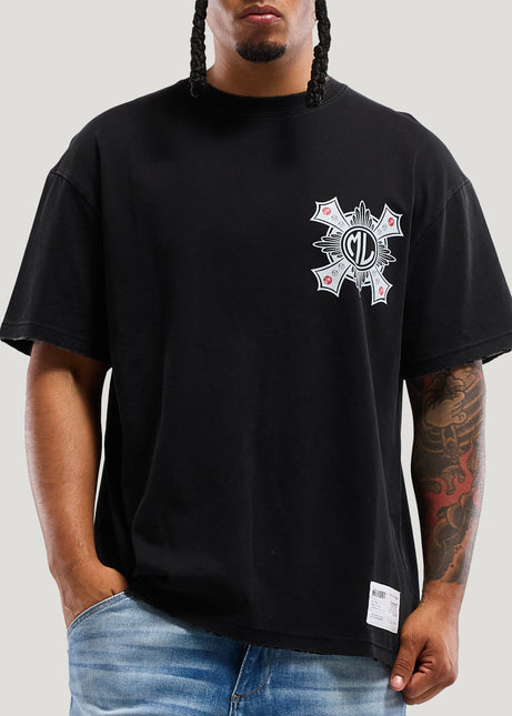 Memory Lane Cross Tee - Vintage Black