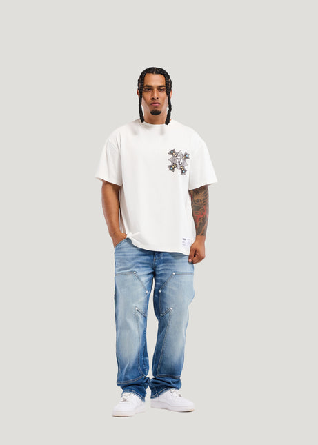 Memory Lane Cross Tee - White