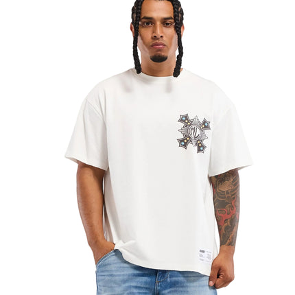 Memory Lane Cross Tee - White
