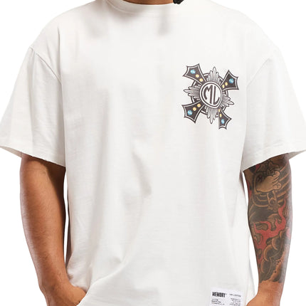 Memory Lane Cross Tee - White