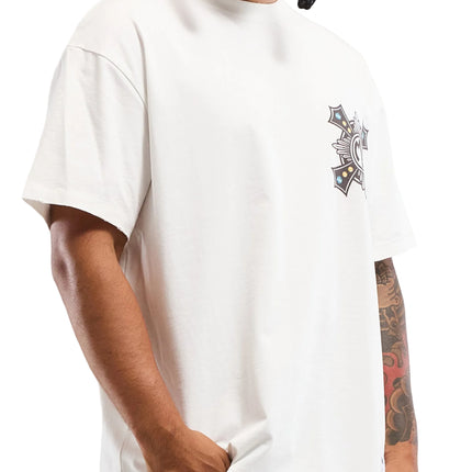 Memory Lane Cross Tee - White