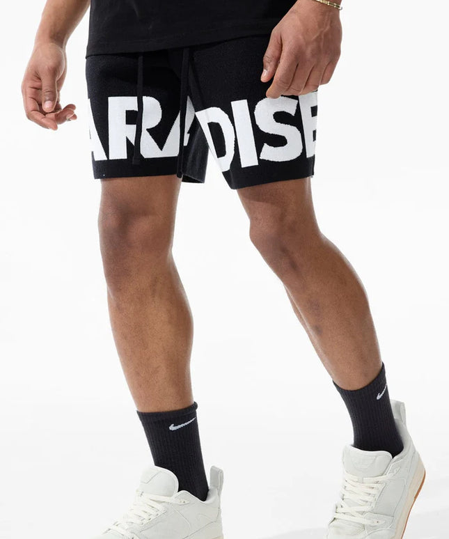 Jordan Craig Paradise Retro Knit Shorts - Black