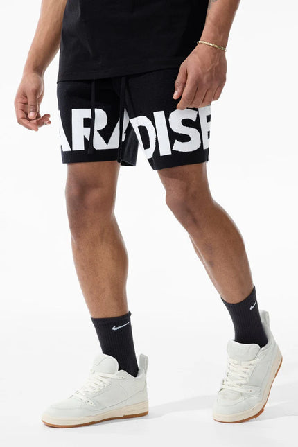 Jordan Craig Paradise Retro Knit Shorts - Black