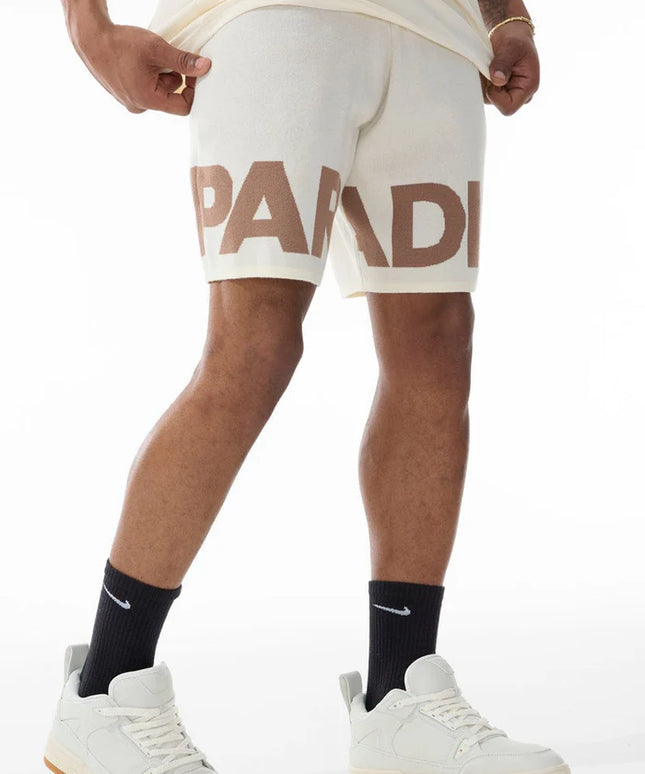 Jordan Craig Paradise Retro Knit Shorts - Cream