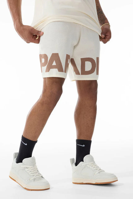 Jordan Craig Paradise Retro Knit Shorts - Cream