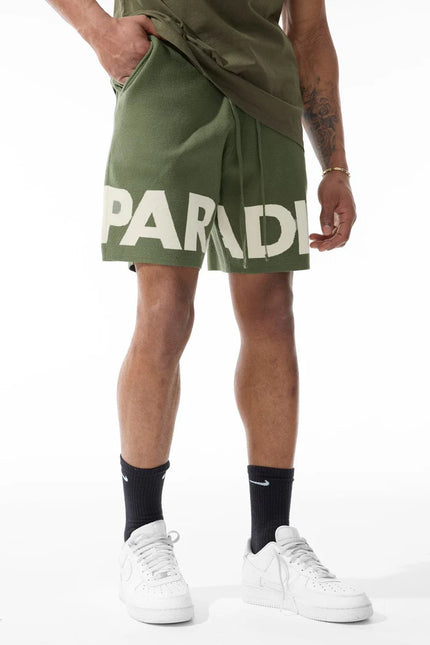 Jordan Craig Paradise Retro Knit Shorts - Olive