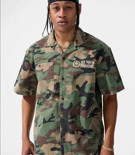 Jordan Craig Camo Camp Button Up Shirt - Vintage Camo