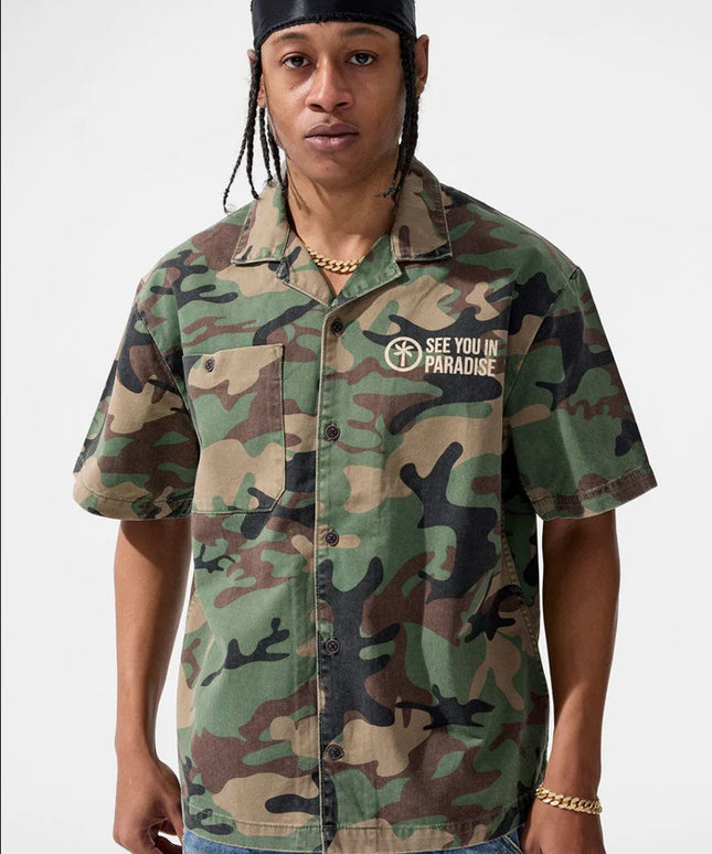 Jordan Craig Camo Camp Button Up Shirt | Denim Exchange
