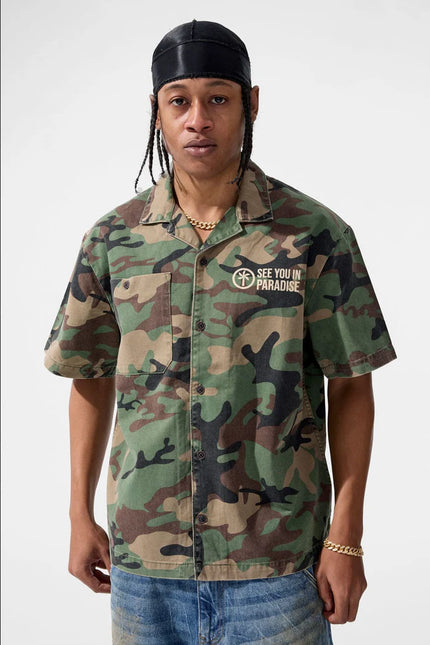 Jordan Craig Camo Camp Button Up Shirt - Vintage Camo