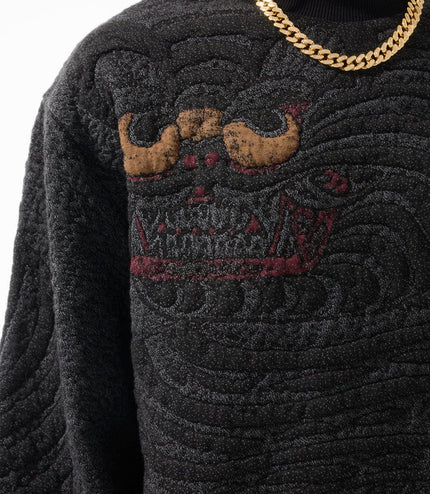 Jordan Craig Tapestry Crewneck - Black Dragon