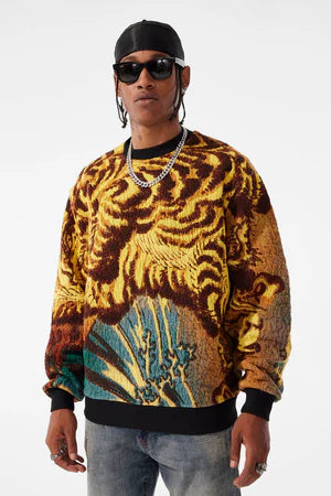 Jordan Craig Tapestry Crewneck - Gold Dragon