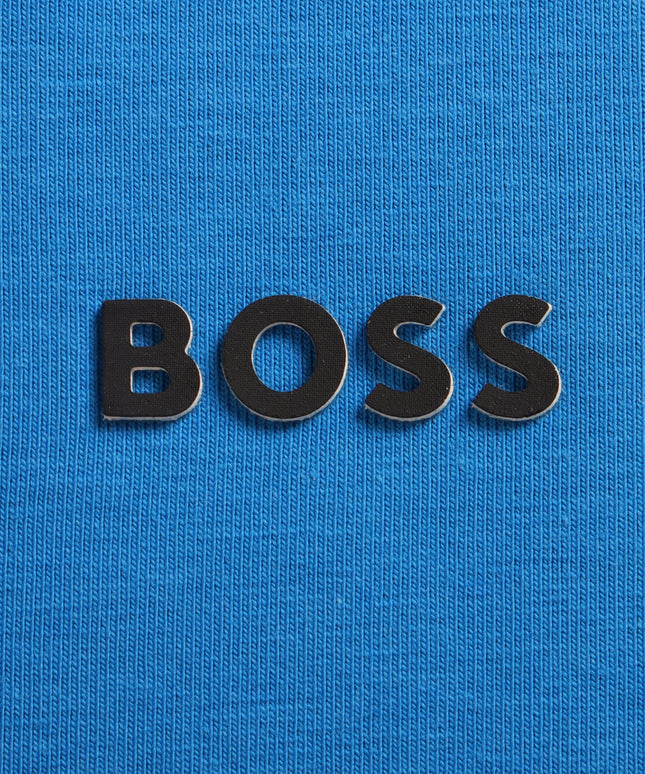 Boss Green Contrast Logo Tee - Blue