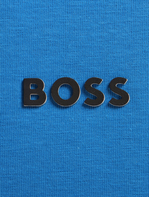 Boss Green Contrast Logo Tee - Blue