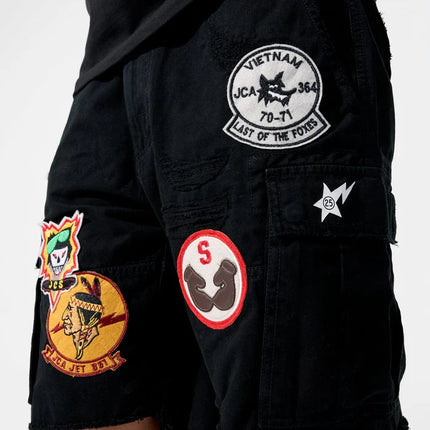 Jordan Craig War Angel Cargo Shorts - Black | Denim Exchange