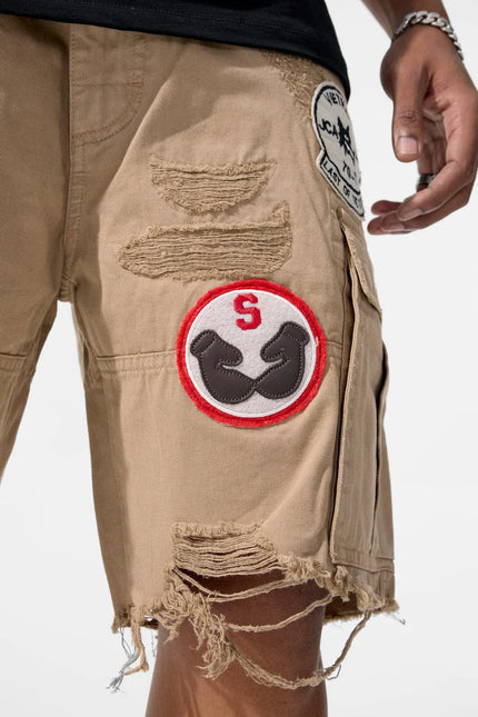 Jordan Craig War Angel Cargo Shorts - Khaki