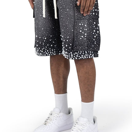 Rebel Denim Frosty Denim Jorts - Black Sand
