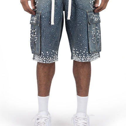 Rebel Denim Frosty Denim Jorts - Black Sand