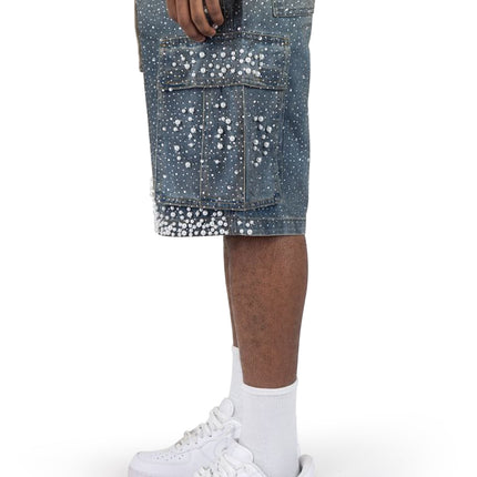Rebel Denim Frosty Denim Jorts - Black Sand