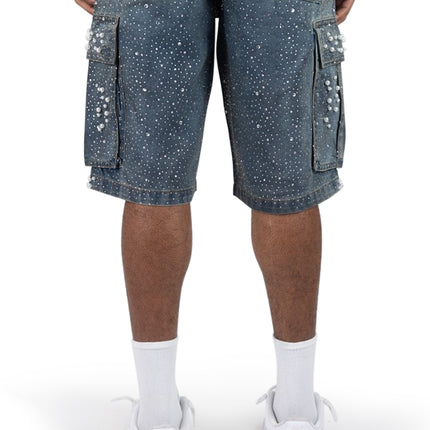 Rebel Denim Frosty Denim Jorts - Black Sand