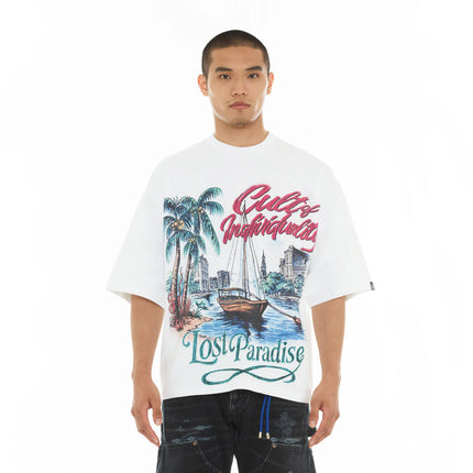 Cult Of Individuality Oversized Lost Paradise Tee - White