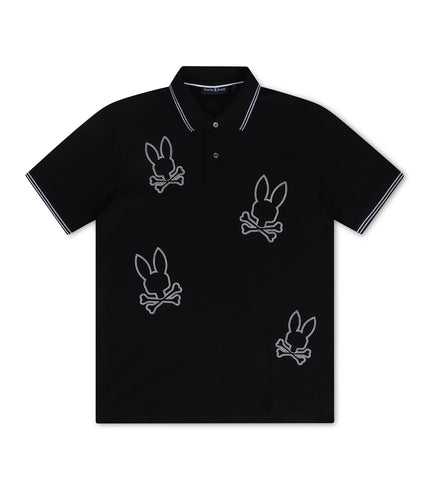 Psycho Bunny Milton Pique Polo - Black