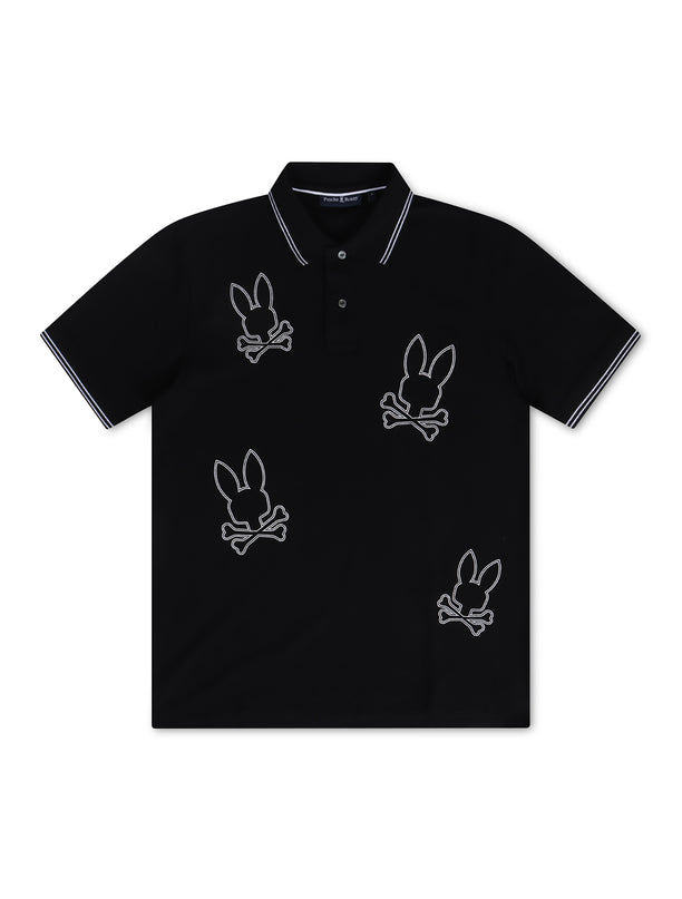 Psycho Bunny Milton Pique Polo - Black