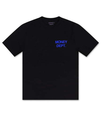 Money Dept. Los Angeles Heavyweight Tee - Black/Royal Blue