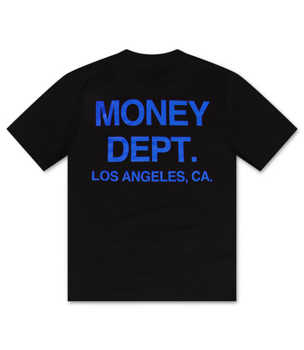 Money Dept. Los Angeles Heavyweight Tee - Black/Royal Blue