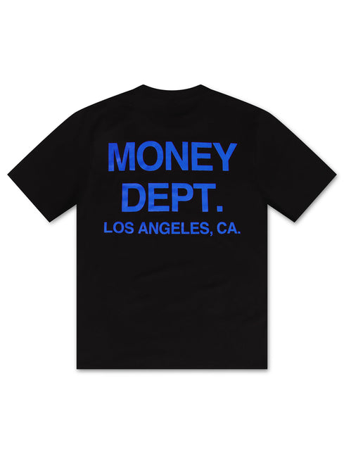 Money Dept. Los Angeles Heavyweight Tee - Black/Royal Blue