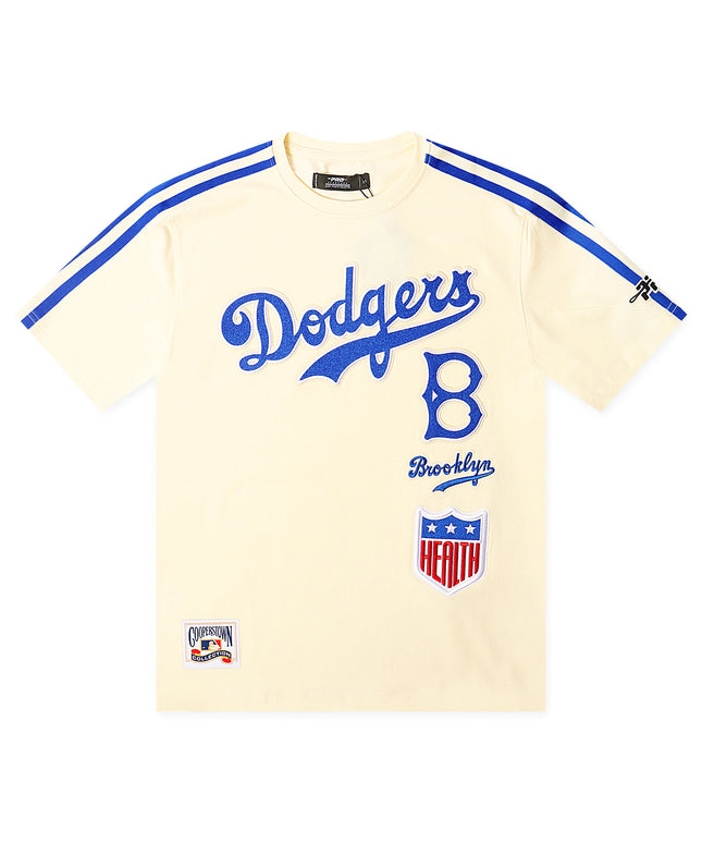 Pro Standard Brooklyn Dodgers Retro Stripe Tee - Cream