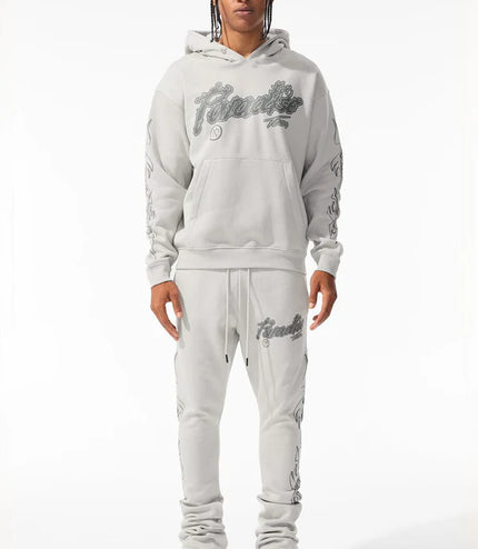 Jordan Craig Paradise Tour Fleece Stacked Joggers - Cement