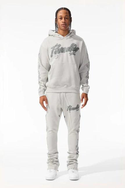 Jordan Craig Paradise Tour Fleece Stacked Joggers - Cement