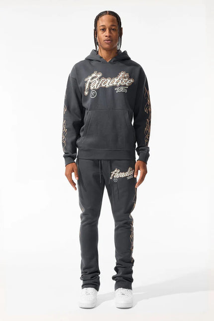 Jordan Craig Paradise Tour Fleece Stacked Joggers - Charcoal