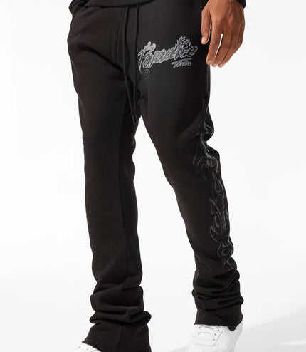 Jordan Craig Paradise Tour Fleece Stacked Joggers - Noir