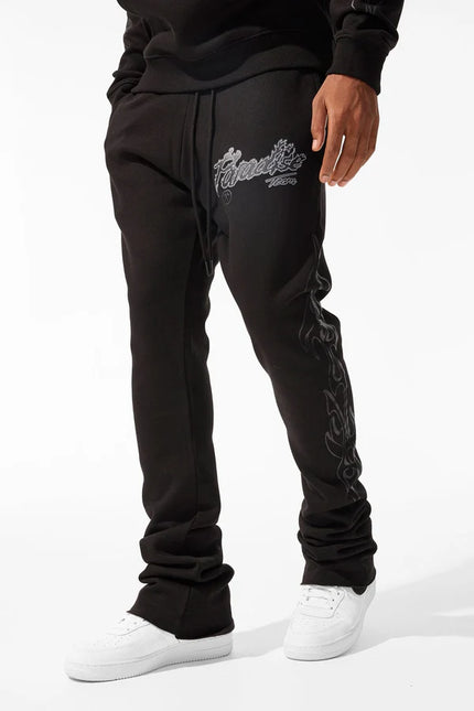 Jordan Craig Paradise Tour Fleece Stacked Joggers - Noir