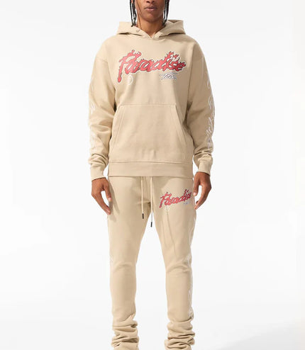 Jordan Craig Paradise Tour Fleece Stacked Joggers - Sand